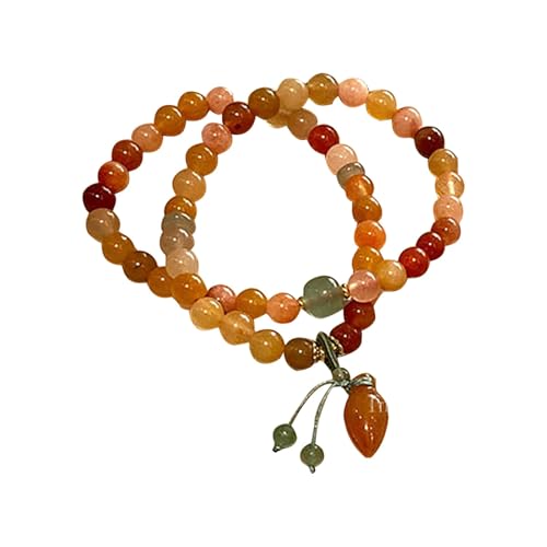 Jade-Armbänder mit Blumenperlen für Frauen, guter Schlüssel, Jade, zierliche Perlen, Goldschmuck für Frauen, Ihn, Vater, Mutter, taktile Uhr, Einheitsgröße, Glas, Kein edelstein von Generisch