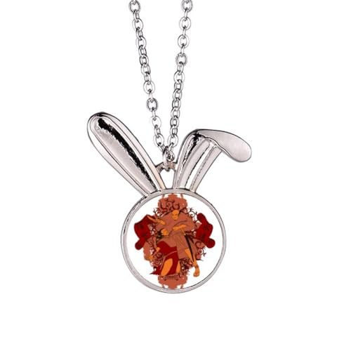 Japan-Banner, japanisches Muster, Kaninchen-Halskette, Anhänger, Hase, Tierschmuck, Geschenk von Generisch