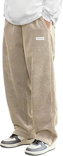 Japanische Hose Herren, Cordhose Herren Schwarz Stretch Weit Baggy Weites Bein Dehnbund - Haremshose Winter Japanische Hose Casual Lockere Männer Cord Hose mit Kordelzug Elastischer Taille Geradem Japanische Hose Herren, Cordhose Herren Schwarz Stretch Weit Baggy Weites Bein Dehnbund - Haremshose Winter Japanische Hose Casual Lockere Männer Cord Hose mit Kordelzug Elastischer Taille Geradem von Generisch