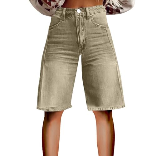 Jeans Bermuda Damen High Waist Trendy Stretch Jeanshose Shorts Knielange Cutoff Loose Fit Lange Short,Jeans Shorts Damen Sommer Jeans Bermuda Damen High Waist Trendy Stretch Jeanshose Shorts Knielange Cutoff Loose Fit Lange Short,Jeans Shorts Damen Sommer von Generisch