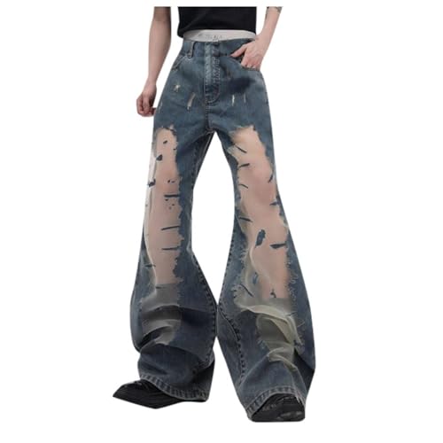 Jeans Damen Baggy Y2k Boyfriend Jeanshose Breites Bein Denim Hosen Vintage Jeanshosen High Waist Schlaghose Sexy Cut Out Streetwear Loose Fit Freizeithose Jeans Damen Baggy Y2k Boyfriend Jeanshose Breites Bein Denim Hosen Vintage Jeanshosen High Waist Schlaghose Sexy Cut Out Streetwear Loose Fit Freizeithose von Generisch