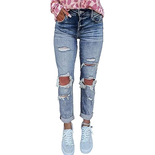 Jeans Damen Boyfriend Jeanshose Vintage Freizeithose Damenjeans Ripped Distressed Jeans Slim Fit High Waist Denim Hosen Sommerhosen Comfy Stretch Skinny Jeans Jeans Denim-Jeggings Jeans Damen Boyfriend Jeanshose Vintage Freizeithose Damenjeans Ripped Distressed Jeans Slim Fit High Waist Denim Hosen Sommerhosen Comfy Stretch Skinny Jeans Jeans Denim-Jeggings von Generisch