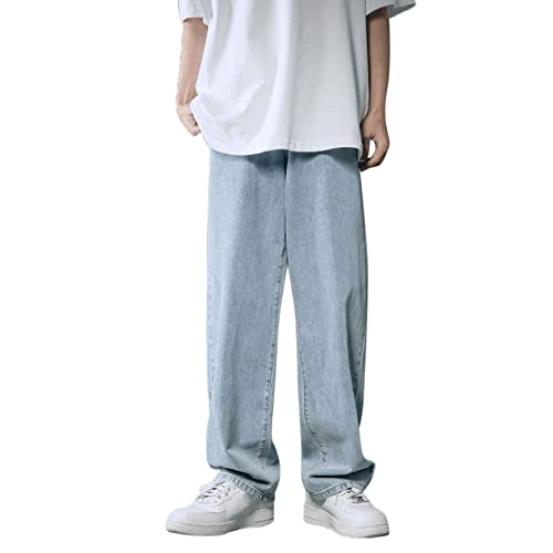 Jeans Herren 40/32 Klassische Weite Tasche Denim Hose Herrenjeans Baggy Straight Lange Stretch-Denim Jeans Schlupfjeans Regular Fit Knopf W28-W42 Stretchjeans Jeanshose von Generisch