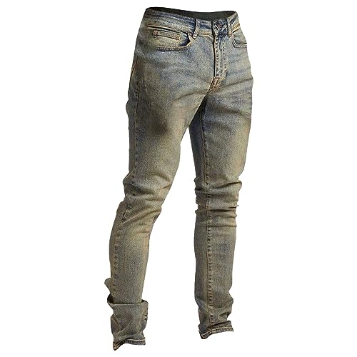 Jeans Herren 5Pocket Jeanshose mit Dehnbund Größen Untersetzte Größen Kurzgrößen Big Size Fashion Jeans Loose Fit Herren Herren Jeans 40/32 Schwarz Stretch Longlegs von Generisch