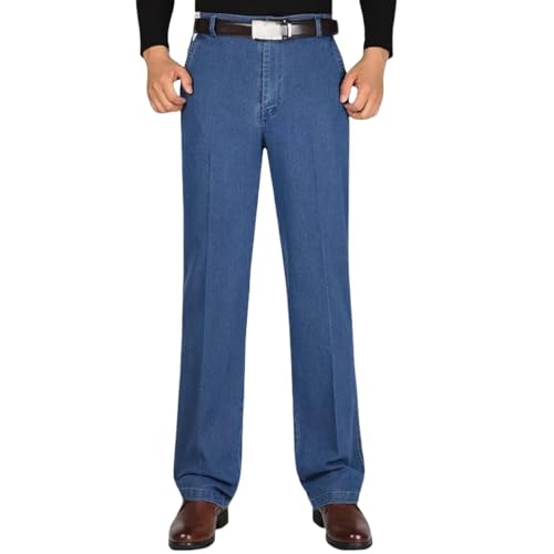 Jeans für ältere Männer, Jetjeans, Stretch-Denim für Herren, elastische Taille, lässig, klassische Passform, Denim-Hose, hellblau, 24 Jeans für ältere Männer, Jetjeans, Stretch-Denim für Herren, elastische Taille, lässig, klassische Passform, Denim-Hose, hellblau, 24 von Generisch