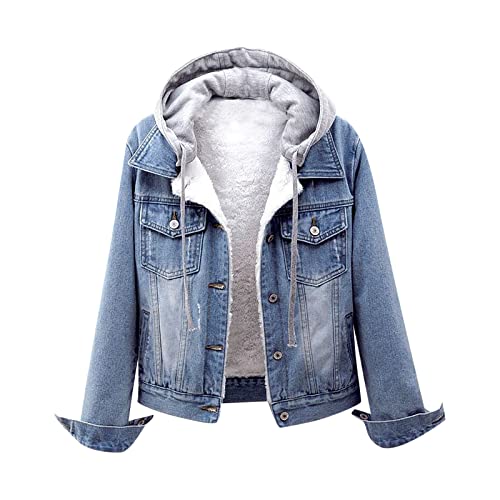 Jeansjacke Damen Sale Clearance, Frauen Lang Mit Kapuze Jeansjacken FüR Frauen Oversize Jacken LangarmüBergangsjacke GroßE GrößEn Sweatjacke MäDchen Jeans Jacket Stretch Denim Jacken Streetwear Jeansjacke Damen Sale Clearance, Frauen Lang Mit Kapuze Jeansjacken FüR Frauen Oversize Jacken LangarmüBergangsjacke GroßE GrößEn Sweatjacke MäDchen Jeans Jacket Stretch Denim Jacken Streetwear von Generisch