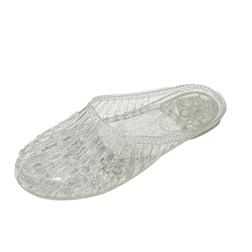 Jelly Sandalen Damen Bequem Ballett Badeschuhe Durchsichtig Strandschuhe Hohl Flach Sommerschuhe Sommer Wasserschuhe Transparent Sandaletten Strandsandalen Plastik Schuhe von Generisch