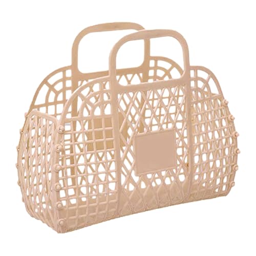 -Jelly -Taschen Kinder - tragbare wiederverwendbare Tasche, weiche langlebige transparente Handtasche | Leichtes flexibles Material, lang anhaltender Sommerkorb für Frauen Beach Girl Konzert Pic von Generisch