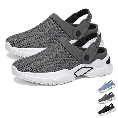 Jerrycherries Orthopedic Shoes,Jerry Cherries Orthopedic Sandals, 2024 Summer Men’s Orthopedic Hollow-Out Summer Sandals (Grau, Erwachsene, 41, Numerisch, EU Schuhgrößensystem, M) von Generisch