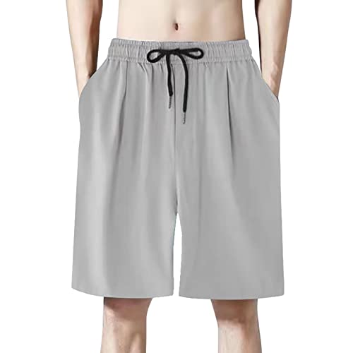Jogging Shorts Herren Kurz Übergröße 4xl 5xl Sweatpants Trainingshose Bequeme Cotton Sommerhose Laufshorts Sommer Beach Shorts Luftige Freizeithose Tennishose Outdoor Sporthose mit (Grey, XXXXXL) von Generisch