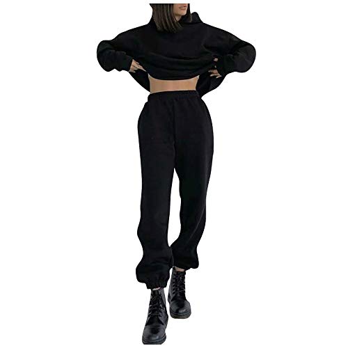 Jogginganzug Damen Set Hoodie 2-Teilig Große Größen Y2K Sportanzug Gym Streetwear Trainingsanzüge Set Sweatshirt Tracksuit Damen Jogginganzüge Herbst Winter Hausanzug Set Freizeitanzug Elegant von Generisch