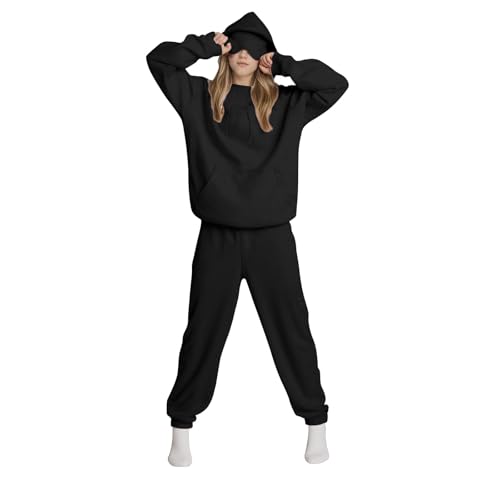 Jogginganzug Damen Set Kapuzenpullover mit Integrierter Augenmaske Comfort Airplane Mode Travel Hoodie Langarm Kapuze Sweatshirts Hidden Pockets Hoody Sweatjacke und Jogginghose von Generisch