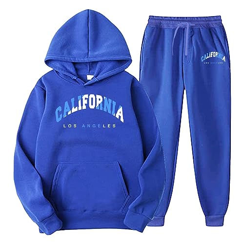 Jogginganzug Herren, Herren Trainingsanzug 2 Teilig Herbst Leichte Jogginganzug mit Tasche Kordelzug Sportanzug Tracksuit Unisex Jogging Anzug Set mit Hoodie Jogginghose Atmungsaktiv Hausanzug von Generisch