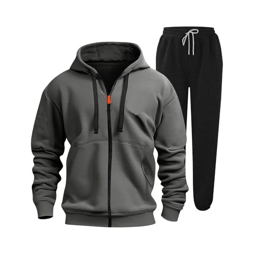 Jogginganzug Herren Set Große Größen Sportanzug Herren Baggy mit Hoodie Trainingsanzug Herren Baumwolle Jogging Anzug mit Reißverschluss Herrenanzug 2-Teilig Sport Hausanzug Männer Kuschelig Jogginganzug Herren Set Große Größen Sportanzug Herren Baggy mit Hoodie Trainingsanzug Herren Baumwolle Jogging Anzug mit Reißverschluss Herrenanzug 2-Teilig Sport Hausanzug Männer Kuschelig von Generisch