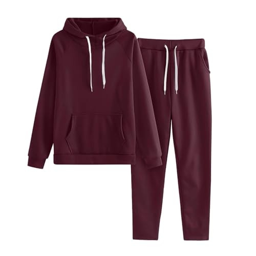 Jogginganzug Mädchen Jungen 2 Teilige, Kinder Sportbekleidung Einfarbige Langarm Hoodie und Jogginghose Sets Zweiteiliger Herbst Winer Sportlich Sportanzug Trainingsanzug Sport Outfit 3-16 Jahre von Generisch