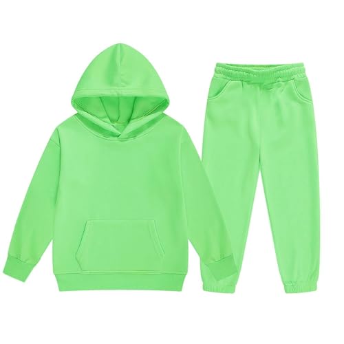 Jogginganzug Mädchen Jungen 2 Teiliges Einfarbig Trainingsanzug Sportanzug Kapuzenpullover Jogginghose Bekleidungsset Outfits Sets Sport Hoodie Jogging Anzug Freizeitanzug für Kinder 104 Grün Jogginganzug Mädchen Jungen 2 Teiliges Einfarbig Trainingsanzug Sportanzug Kapuzenpullover Jogginghose Bekleidungsset Outfits Sets Sport Hoodie Jogging Anzug Freizeitanzug für Kinder 104 Grün von Generisch