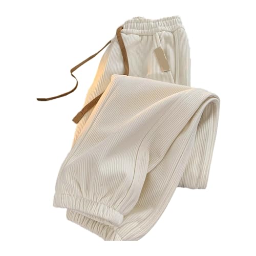 Jogginghose Herren Baggy Cord Sweat Hosen Atmungsaktiv Breite Hosen Elastische Taille Sporthose Winter Warm Trainingshose mit Taschen Trackpants Mode Trousers for Men Jogging Hose Cordhose von Generisch