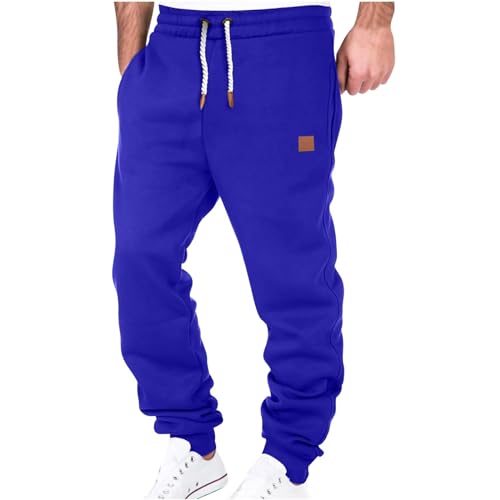 Jogginghose Herren Baggy Sporthose Jogger Jogginghose Baumwolle Sweatpants Elastische Taille Trainingshose Jogging Hose Warme Männer Sweathose Sport mit Taschen und Kodelzug von Generisch