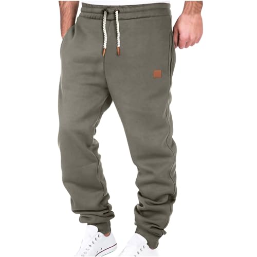 Jogginghose Herren Baggy Sporthose Jogger Jogginghose Baumwolle Sweatpants Elastische Taille Trainingshose Jogging Hose Warme Männer Sweathose Sport mit Taschen und Kodelzug von Generisch