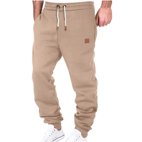Jogginghose Herren Baggy Sporthose Jogger Jogginghose Baumwolle Sweatpants Elastische Taille Trainingshose Jogging Hose Warme Männer Sweathose Sport mit Taschen und Kodelzug von Generisch