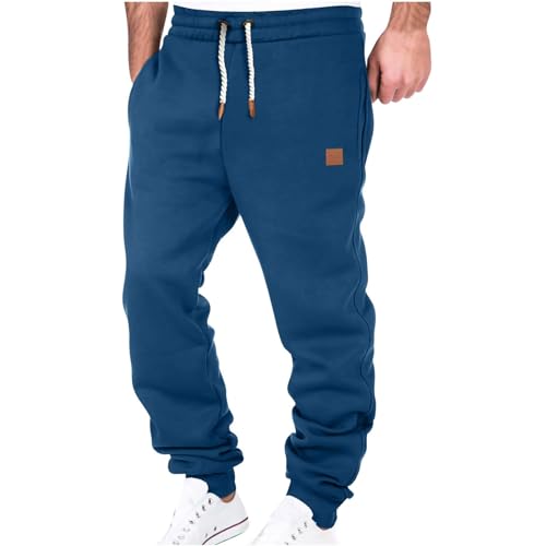 Jogginghose Herren Baggy Sporthose Jogger Jogginghose Baumwolle Sweatpants Elastische Taille Trainingshose Jogging Hose Warme Männer Sweathose Sport mit Taschen und Kodelzug von Generisch