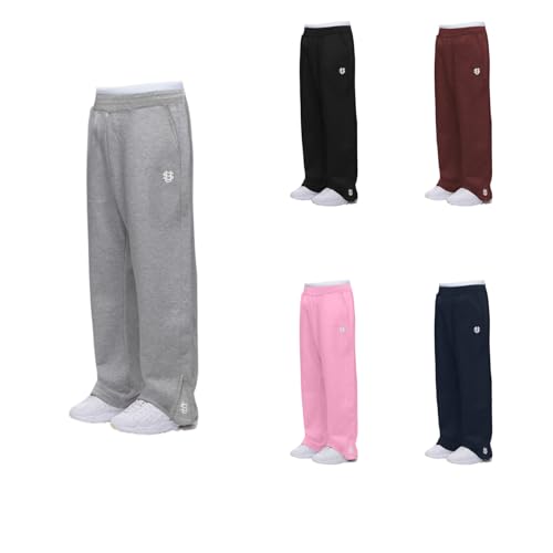 Jogginghose Herren Baggy Sweatpants Y2K Breite Baumwolle Jogging Hose Elastische Taille Weites Bein Sporthose Lang Sweat Pants Men Warme Männer Sweathose Sport Hosen mit Taschen und Kodelzug von Generisch