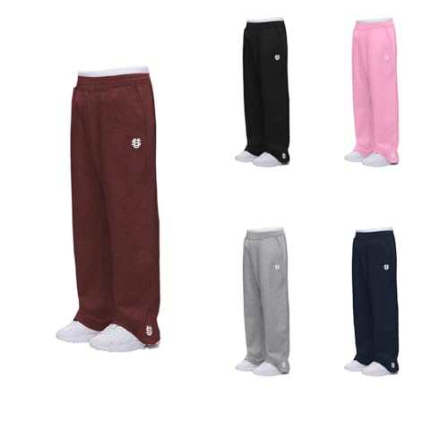 Jogginghose Herren Baggy Sweatpants Y2K Breite Baumwolle Jogging Hose Elastische Taille Weites Bein Sporthose Lang Sweat Pants Men Warme Männer Sweathose Sport Hosen mit Taschen und Kodelzug von Generisch