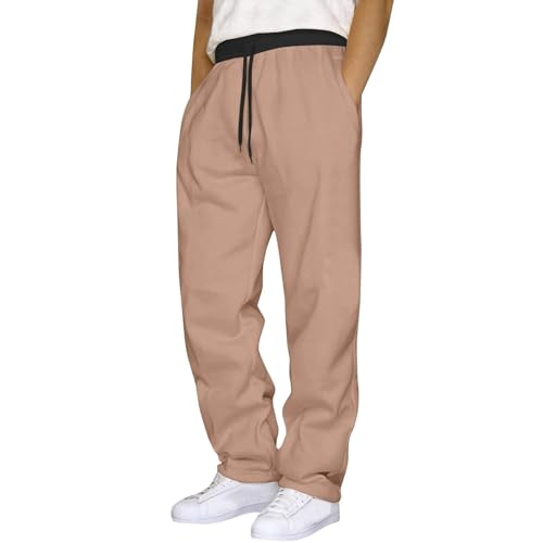 Jogginghose Herren Baggy Wanderhose Bequeme Sporthose Regular Fit Sweathose Trendige Sommerhose Lang Freizeithose Männer Elastischer Gürtel Kordelzug Schlupfhose Atmungsaktiv von Generisch