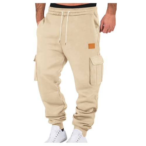 Jogginghose Herren Classico Trainingshose Baumwolle Freizeithosen Tall Sweathose Atmungsaktiv Trainingshose Mit Elastischem Bund & Seitentaschen I Sporthose Herren Elastic Cuff Joggers Pants von Generisch