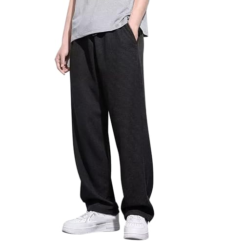 Jogginghose Herren Lange Cargohose Herren Leichte Freizeithose Trainingshose Männer Winter Jogginghose Herren männer Hosen modern Herren Anzughose Hose mit bügelfalte schwarz von Generisch