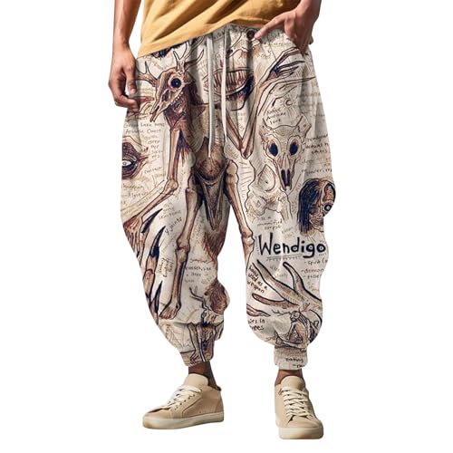 Jogginghose Herren Sporthose Baggy Herren Lang Baumwolle Casual Freizeithose Leichte Trainingshose Männer jogginghose arbeitshose herren herren trainingsanzug baumwolle wide leg jogginghose xs von Generisch