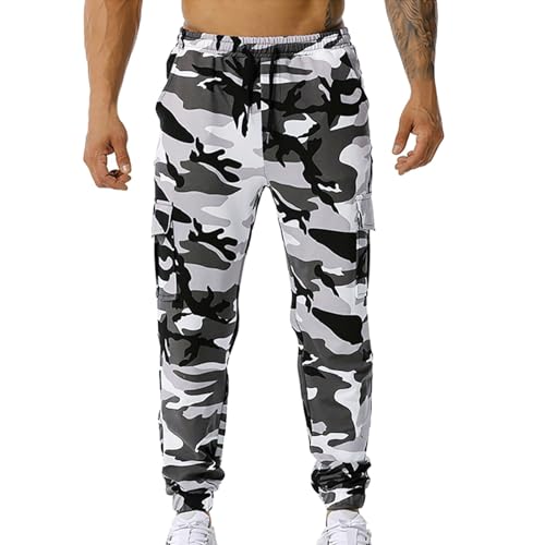 Jogginghose Herren - Winter Warme Männer Relaxhose Loose Fit Freizeithose leicht atmungsaktiv Herren Lang Baumwolle Weites Bein Sporthose Stretch, Skinny Fit Mode Jogginghose von Generisch