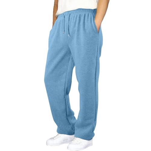 Jogginghose für Jungen Bequeme Sweatpants Loose Fit mit weitem Bein Freizeithose mit Kordelzug & Taschen Lässig Lockere Elastische Sporthose Baumwolle Weich Jogging Hose für Kinder Teenager 4-16 Jahre von Generisch