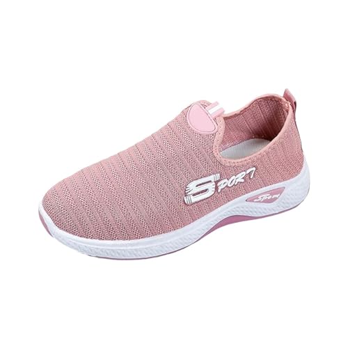 Joggingschuhe Damen Mesh Sneaker Bequem Sportschuhe Leichte Laufschuhe Slip On Turnschuhe Atmungsaktiv Walkingschuhe Tennisschuhe Trekking- & Wanderschuhe Fitnessschuhe Ohne Schnürsenkel Fußgewölbe von Generisch