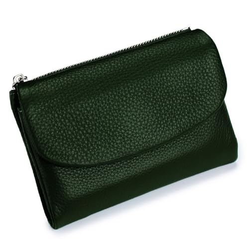 Joyfullygo Geldbörse, Unisex-Geldbörse aus Kieselleder, wasserdichte Clutch aus echtem Leder mit Kreditkartenhalter, Münzfach und Bargeldfächern (Color-12) von Generisch