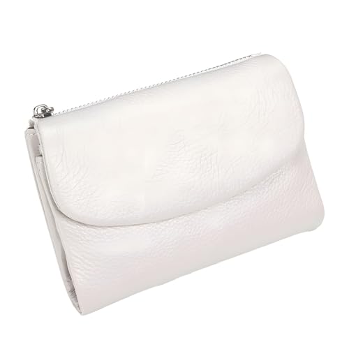 Joyfullygo Geldbörse Unisex Pebble Leder Geldbörse 13.5cm Kurz Echtleder Münzkartenhalter Weich Klein, weiß, 5.3×1.2×3.9in, modisch Joyfullygo Geldbörse Unisex Pebble Leder Geldbörse 13.5cm Kurz Echtleder Münzkartenhalter Weich Klein, weiß, 5.3×1.2×3.9in, modisch von Generisch