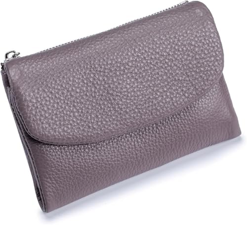 Joyfullygo Geldbörse Unisex Pebble Leder Geldbörse New Updage Echtes Leder Münzbörse Proof & Wasserdicht Leder für Alltag & Reisen, D, 5.3×1.1×3.9 inches, Klassisch von Generisch