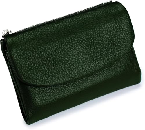 Joyfullygo Geldbörse Unisex Pebble Leder Geldbörse New Updage Echtes Leder Münzbörse Proof & Wasserdicht Leder für Alltag & Reisen, I, 5.3×1.1×3.9 inches, Klassisch von Generisch