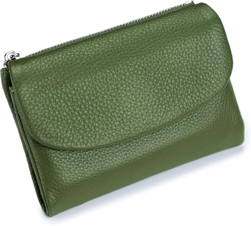Joyfullygo Geldbörse Unisex Pebble Leder Geldbörse New Updage Echtes Leder Münzbörse Proof & Wasserdicht Leder für Alltag & Reisen, M, 5.3×1.1×3.9 inches, Klassisch von Generisch