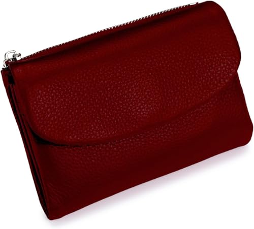 Joyfullygo Geldbörse Unisex Pebble Leder Geldbörse New Updage Echtes Leder Münzbörse Proof & Wasserdicht Leder für Alltag & Reisen, g, 5.3×1.1×3.9 inches, Klassisch von Generisch