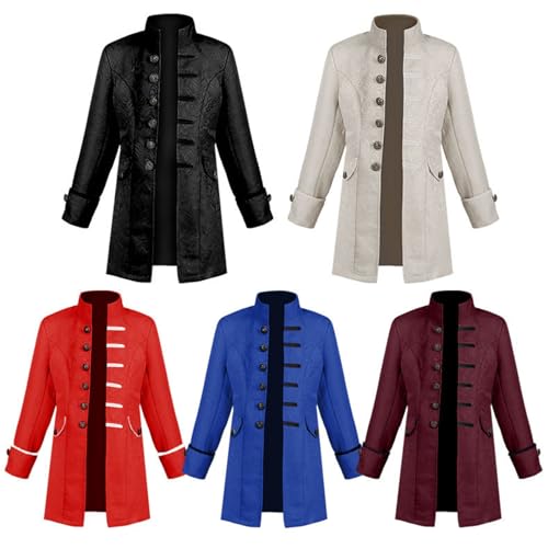 Jungen Gothic Mittelalter Frack Mantel Steampunk Viktorianischer Gehrock Koloniale Historische Jacke für Kinder von Generisch
