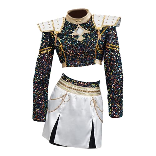 K-pop Demon Cosplay Kinder, Rumi Mira Zoey K Pop Cosplay Rollenspiel Uniform Komplettes Set Huntrix Merch Kostüm Outfit Halloween Party Karneval Outfits für Frauen von Generisch