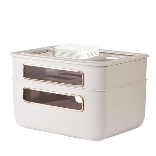 Kabelverwaltungsbox - Tech -Ausrüstungsinhaber | Desktop -Router Und Modem Organizer - Lagerung Und Organisation Für Wohnzimmer, Schlafzimmer Stromversorgungsbuchse von Generisch