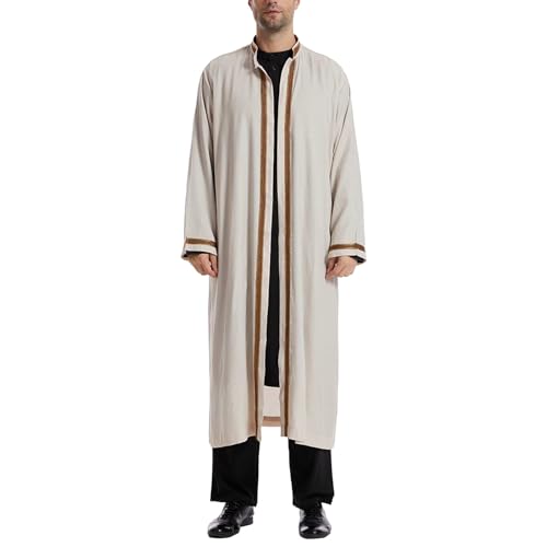 Kaftan Herren für Männer Crew Stehkragen Kaftan Kurzarm Muslim Abaya Lang Arabische Robe Baumwolle Islamische Regular Fit Ramadan Gebetskleidung Einfarbig Ethnische Saudi Kleid Kaftan Herren für Männer Crew Stehkragen Kaftan Kurzarm Muslim Abaya Lang Arabische Robe Baumwolle Islamische Regular Fit Ramadan Gebetskleidung Einfarbig Ethnische Saudi Kleid von Generisch