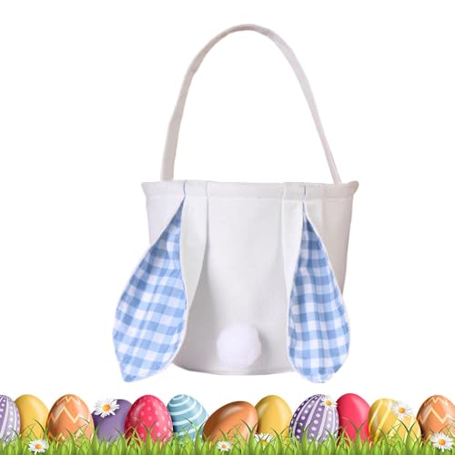 Kaninchen-Tragetasche, Eimer für die Eiersuche, Wiederverwendbare -Leckerli-Taschen mit Griffen, Hasen-Süßigkeitenkorb, Frühlingsjagd-Behälter für Kinder, Party-Geschenktüte für Leckereien und von Generisch