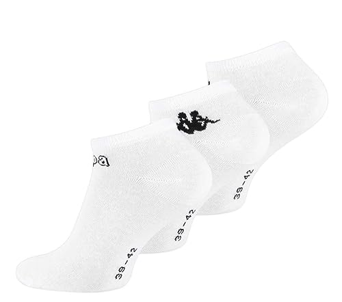 Kappa Sneaker Socken(6er Pack) schwarz odder Weiss (as3, numeric, numeric_39, numeric_42, regular, short, Weiss) von Generisch