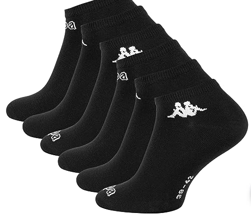 Kappa Sneaker Socken(6er Pack) schwarz odder Weiss (as3, numeric, numeric_43, numeric_46, regular, short, Schwarz) von Generisch