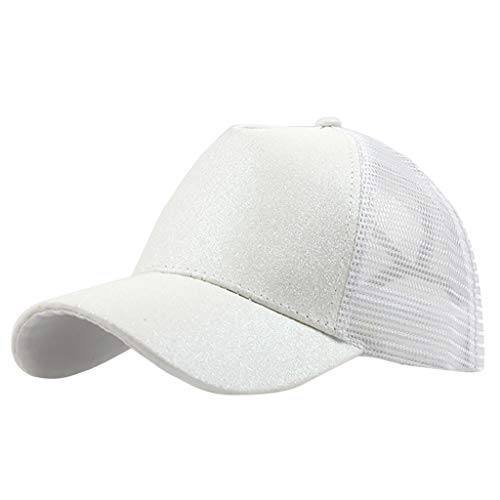 Kappe Damen Glitzer Basecap Atmungsaktiv Baseball Cap Pferdeschwanz Sonnenhut Einstellbar Baseballkappe Pailletten Party Hüte Laufcap Sportkappe Schirmmütze Artikel unter 1 Euro von Generisch