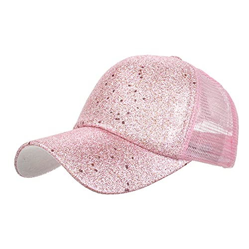 Kappe Damen Glitzer Basecap Atmungsaktiv Baseball Cap Pferdeschwanz Sonnenhut Einstellbar Baseballkappe Pailletten Party Hüte Laufcap Sportkappe Schirmmütze on Schuhe Damen Sale von Generisch