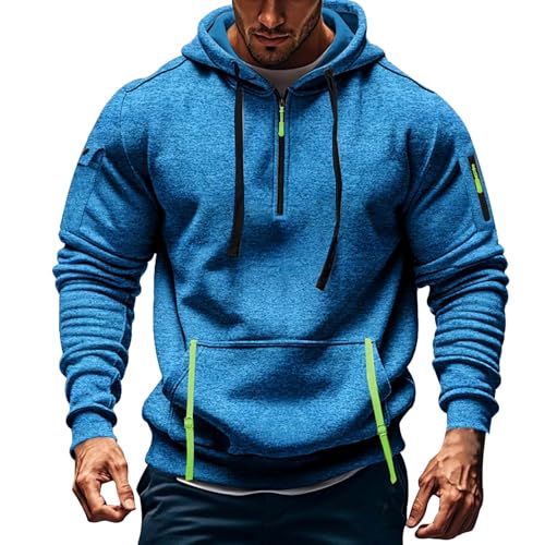 Kapuzenpulli Herren Hoodie Mit Reißverschluss 3XL Sweatpullover Herren Blend Fahrrad Fahrradjacke Atmungsaktive Sportswear Mit Verstellbarer Kapuze Sweatjacke Regular Fit Trainingsjacke Langarm von Generisch